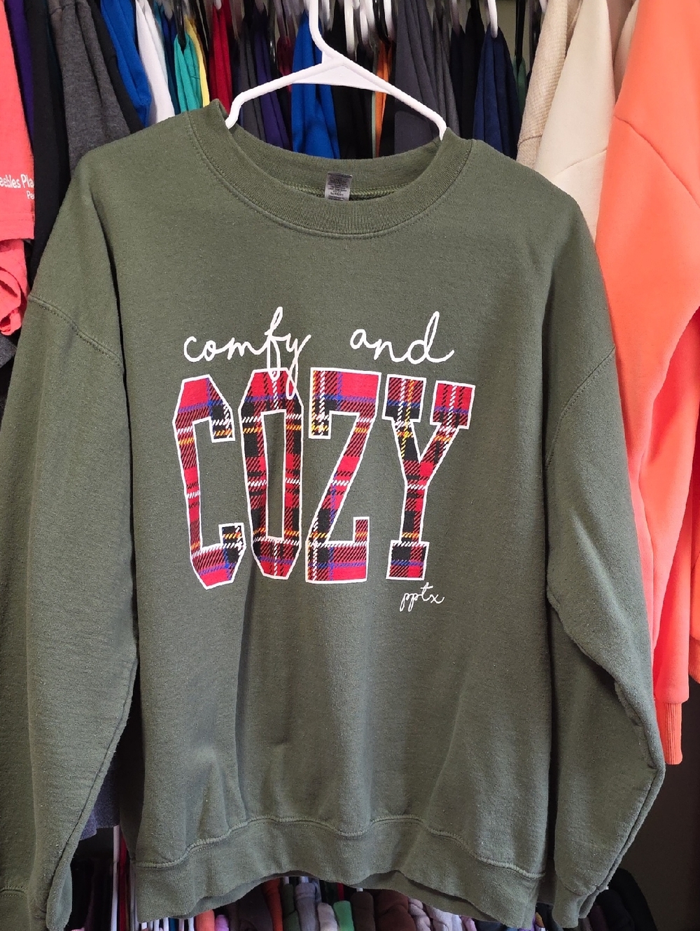 Comfy and Cozy Olive Green Sweatshirt